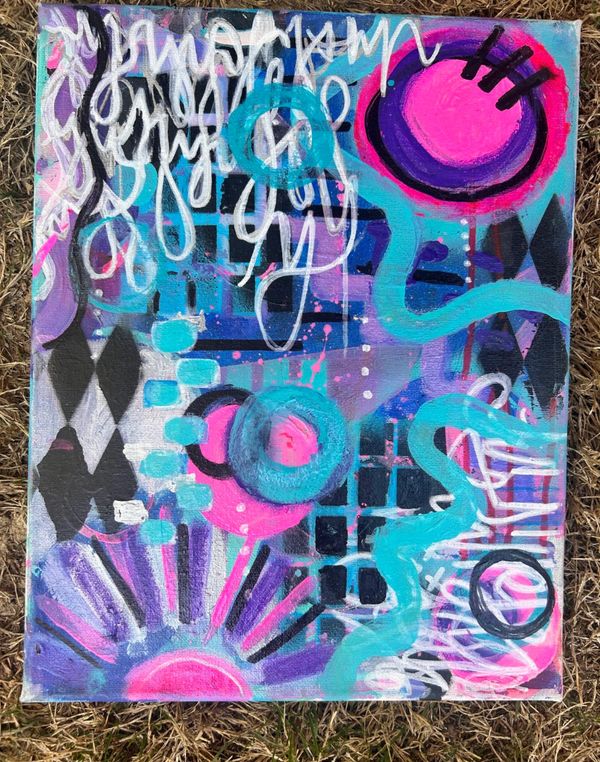 18x24 original abstract painting.