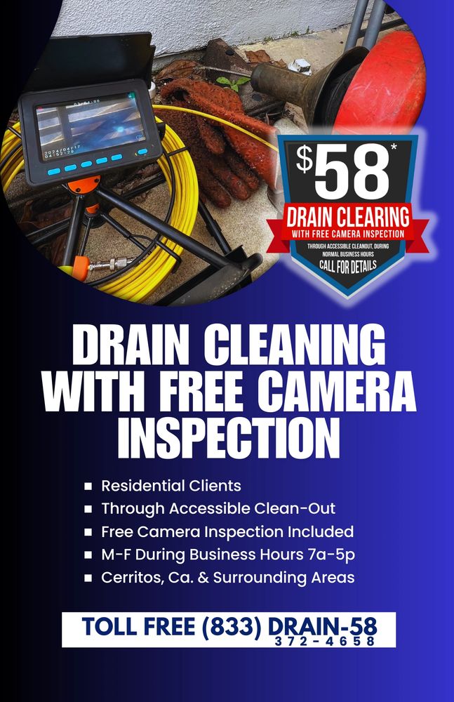 Sewer Camera and Snake drain machine add