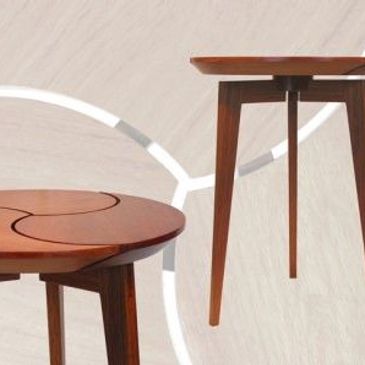 Triquetra - a custom side table made from Brazilian cherry.