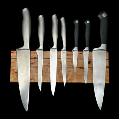 Wall mounted, magnetic knife holder