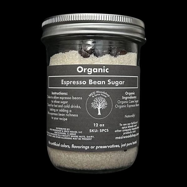 Espresso Brean Sugar in a mason jar