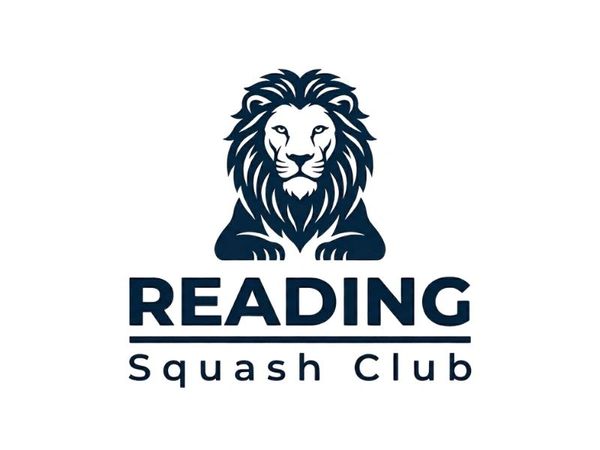 Logo of Reading Squash Club featuring a stylized lion head.