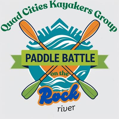 Logo of Quad Cities Kayakers Group Paddle Battle on the Rock River.