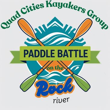 Logo of Quad Cities Kayakers Group Paddle Battle event.