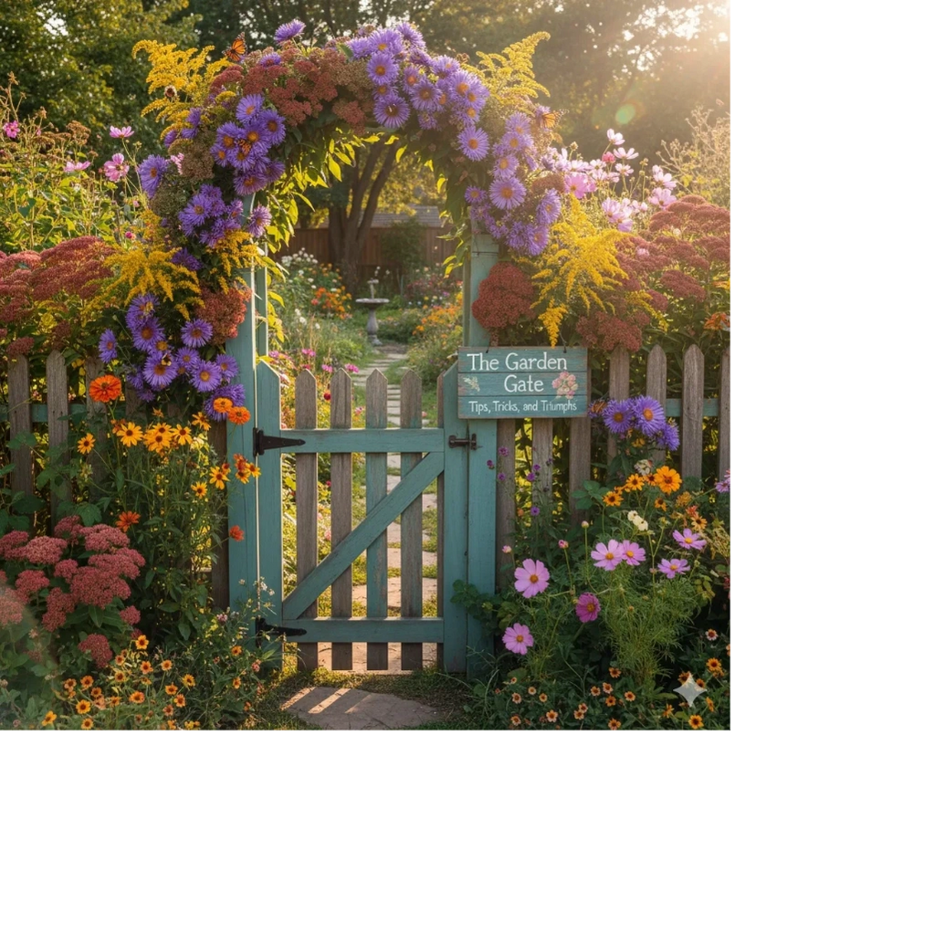 Lovely floral garden gate
