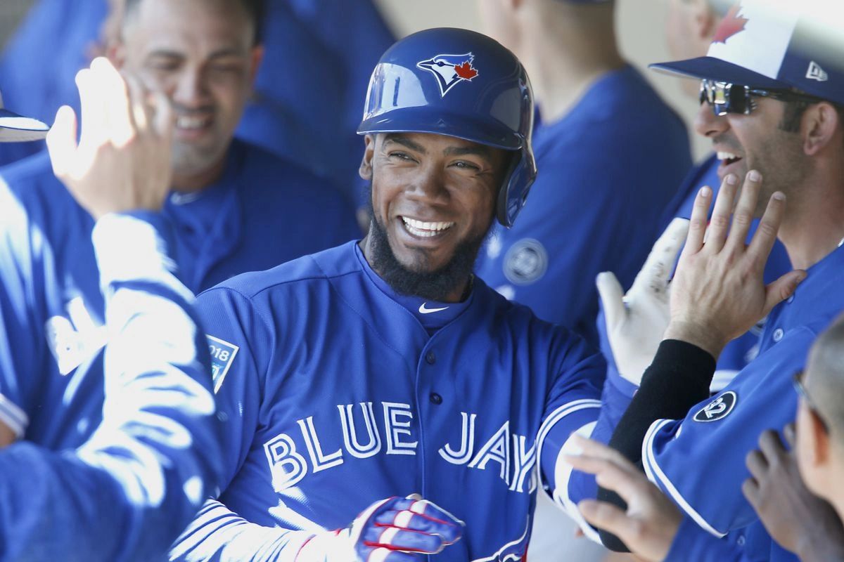 TORONTO, ON - MAY 19: Toronto Blue Jays Outfield Teoscar Hernandez