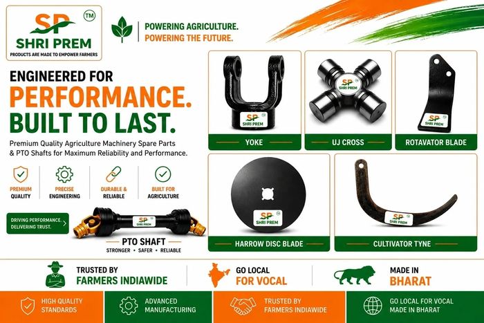 Agriculture machinery spare parts by Shri Prem, engineered for durability and performance.