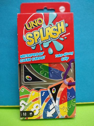 Close up of UNO Splash playing cards for sale, Beach Games Waikiki.