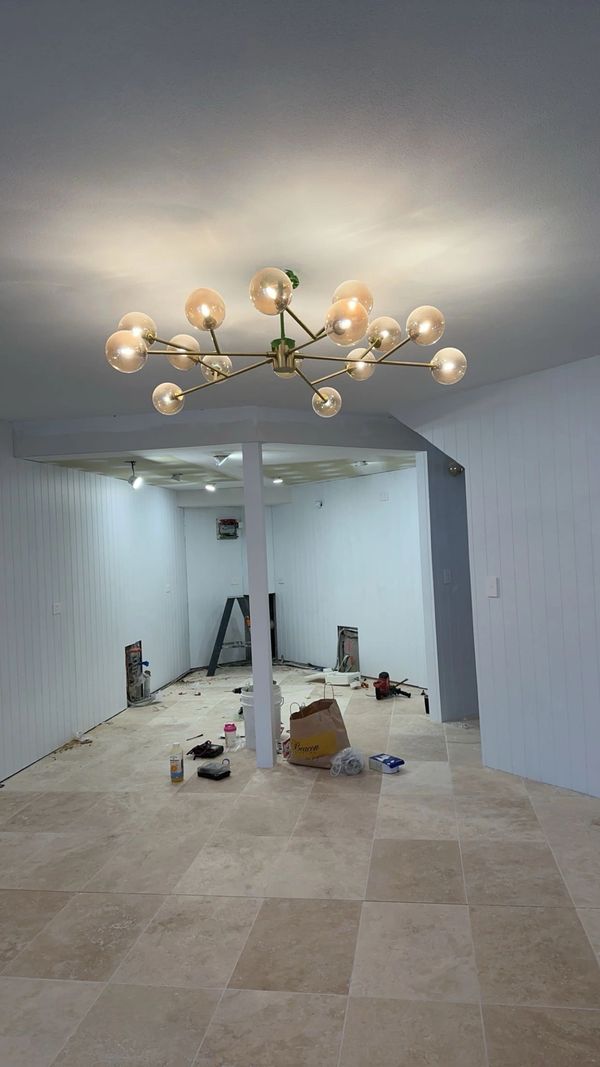 pendant lighting install in a rental property. gold coast electrician advanced electrics