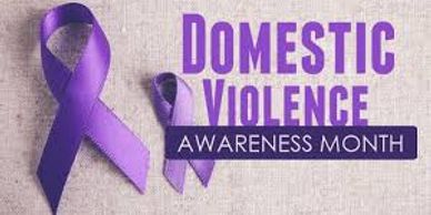 Purple ribbon for Domestic Violence Awareness Month.