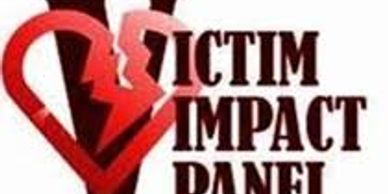 Broken heart with 'Victim Impact Panel' text.