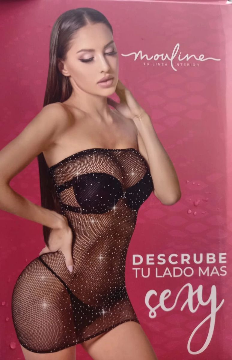 VESTIDO DE RED CON BRILLOS