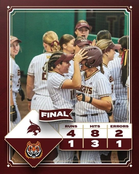 Photo courtesy of Texas State Softball via X