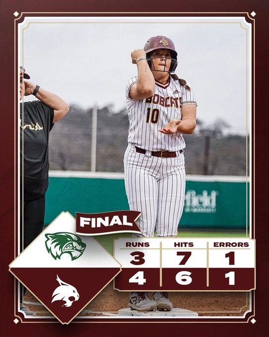 Photo courtesy of Texas State Softball