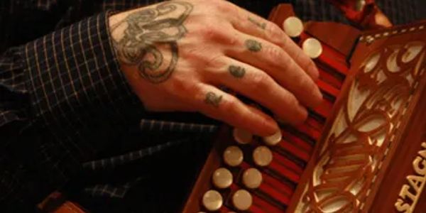 Dan playing accordion.