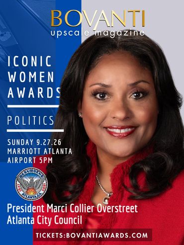 Magazine cover featuring President Marci Collier Overstreet of Atlanta City Council.