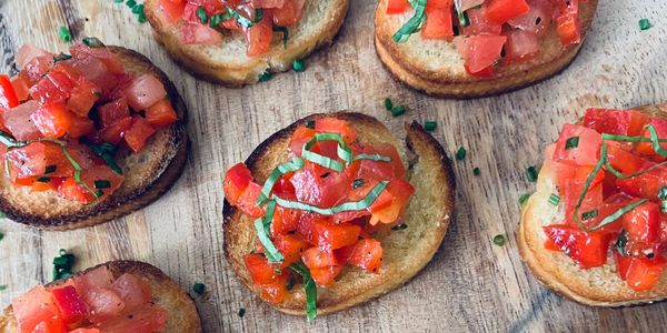 Bruschetta canape. 