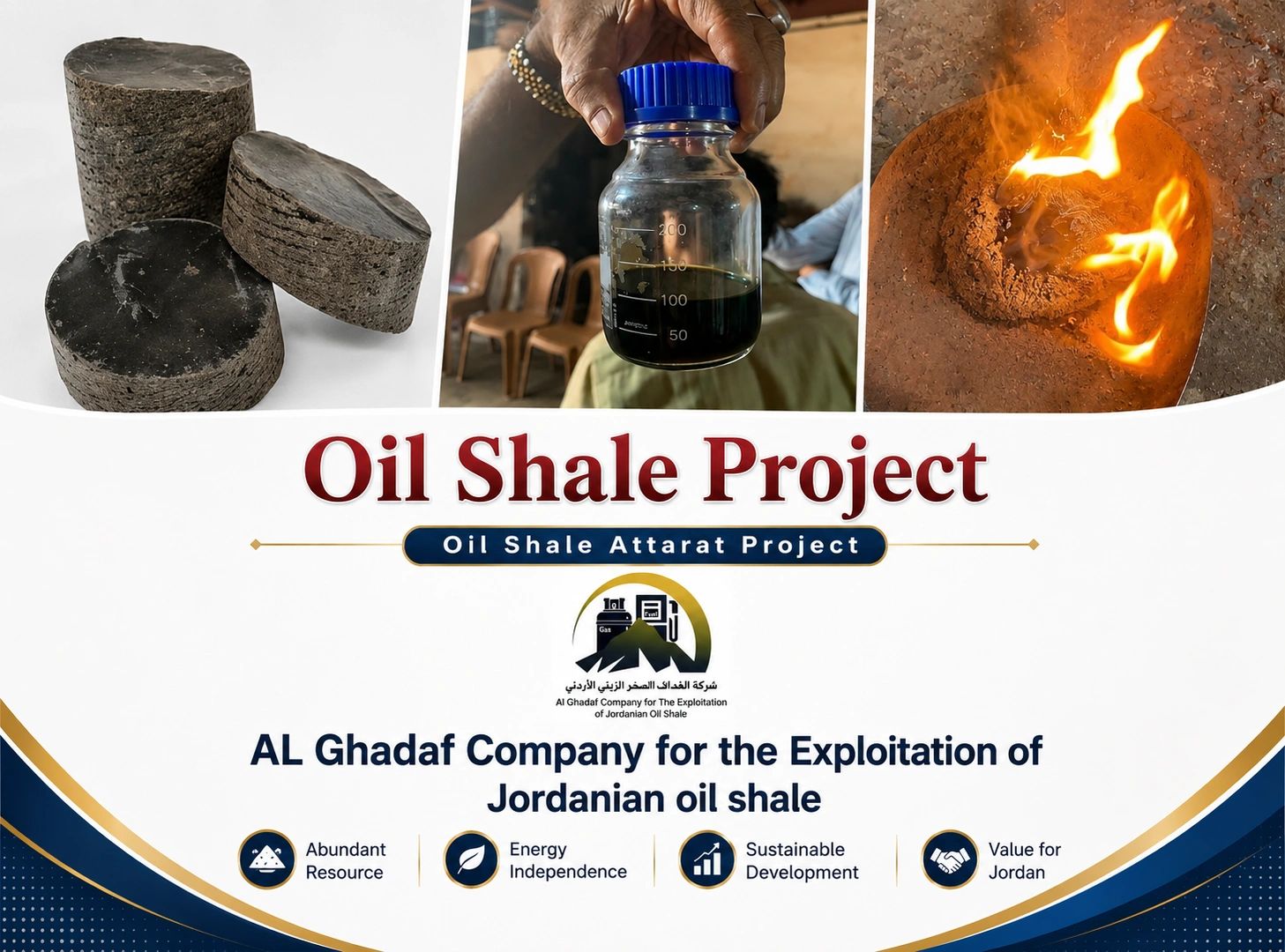 Oil Shale Project by AL Ghadaf Company in Jordan.
