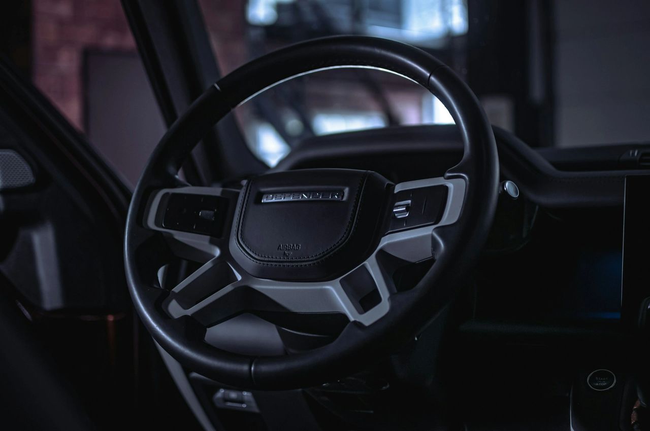 A car's steering wheel