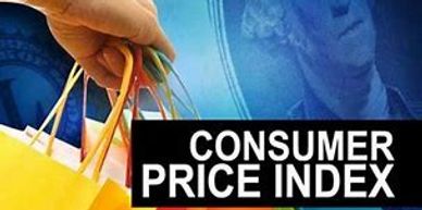 Hand holding shopping bags with Consumer Price Index text.