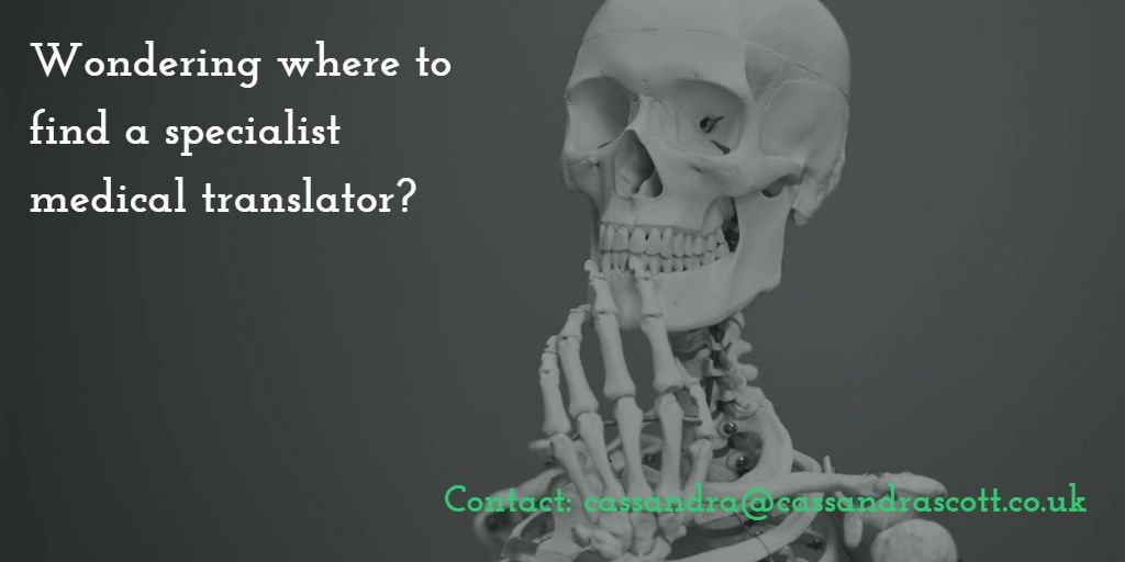 Ein nachdenkliches Skelett: Wo finde ich einen guten Medizinübersetzer?