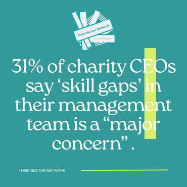 An image featuring a statistic about the Uk charity sector.