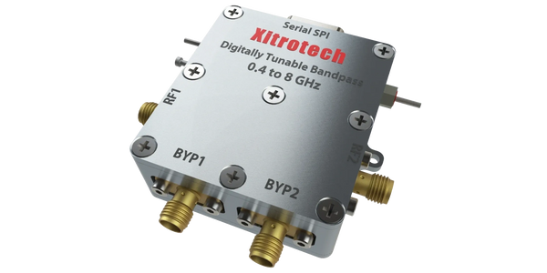 digitally tunable bandpass filter, RF and microwave filter, serial SPI, GHz, MHz, KHz