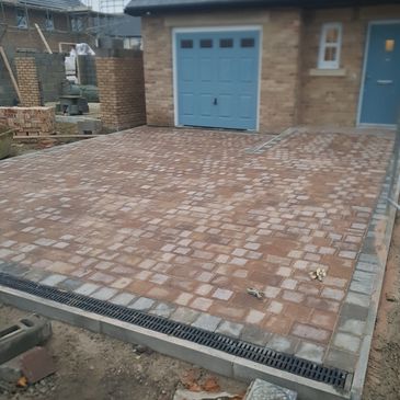 New driveway installed using block paving 
