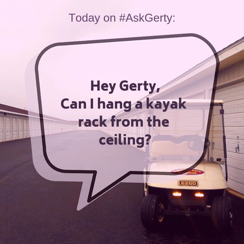 Askgerty Can I Hang A Kayak Rack From The Ceiling