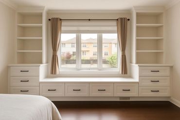 Built in cabinets, bedroom cabinets, custom cabinets, renovations, modern shaker, 