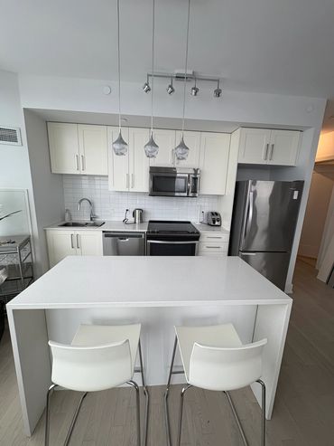 ottawa Modern kitchen with quartz countertop