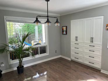 built in cabinet, custom cabinets, renovation Ottawa, modern shaker built-in, office cabinets