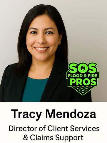 Professional headshot of Tracy Mendoza, Director of Client Services & Claims Support at SOS Flood & Fire Pros.