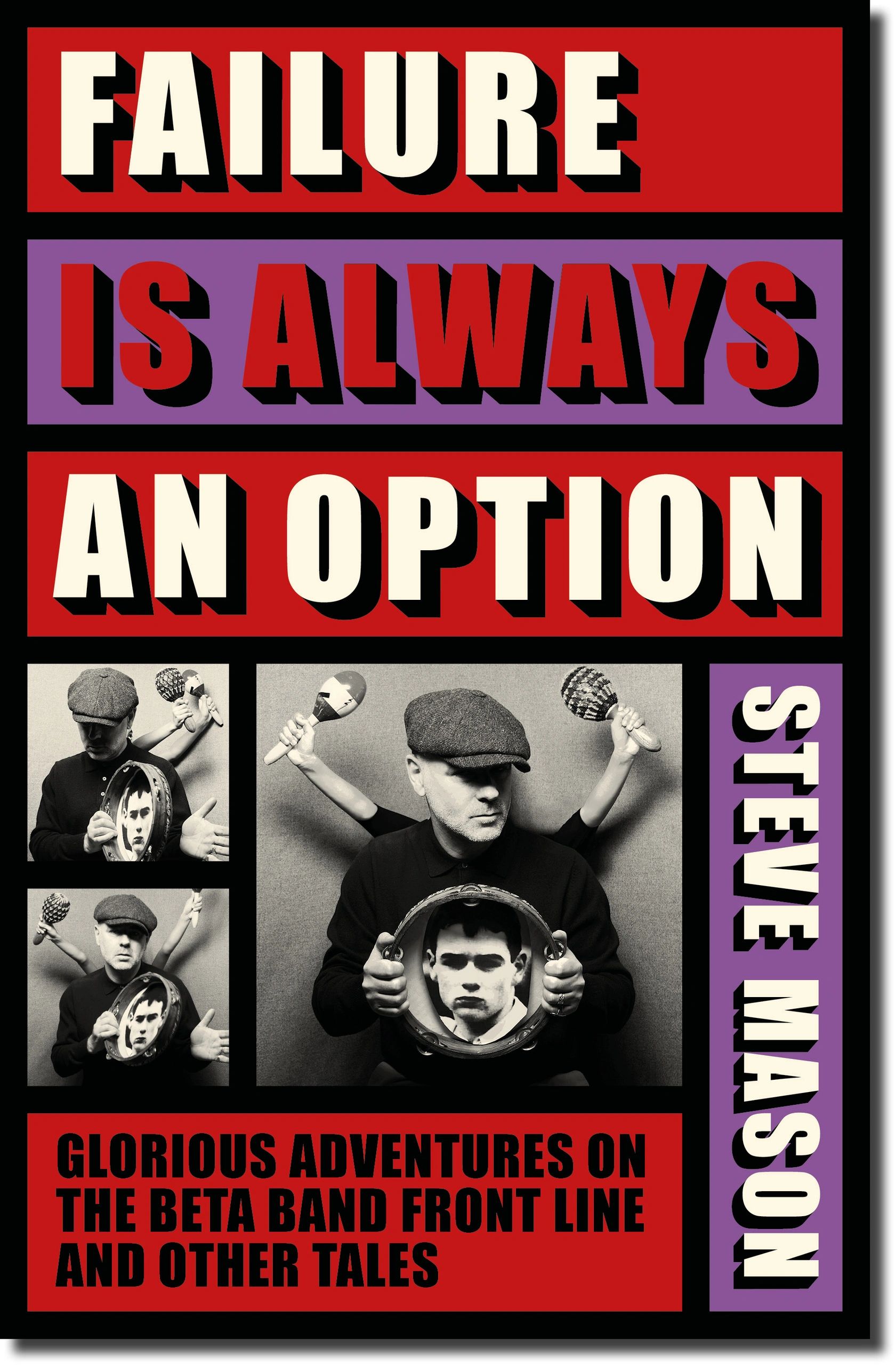 Book cover with bold text and black-and-white photos of a man holding a framed portrait.