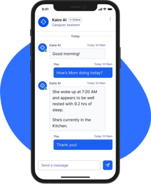 Remote Patient Monitoring App on a mobile phone.