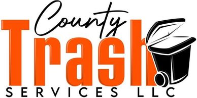 County Trash Services LLC logo with a trash bin graphic.