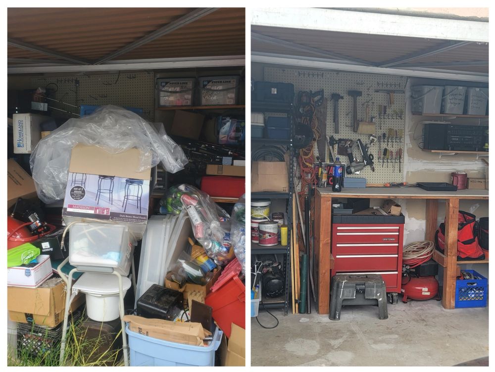 Before-and-after garage project photos published on Central Coast Reorganize & Reset’s website