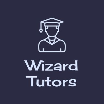 Logo of Wizard Tutors with a graduate icon and text.