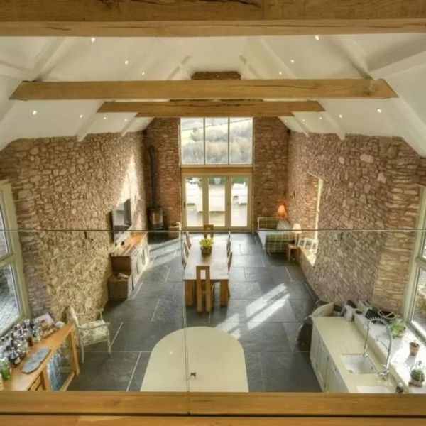 Inside of a stone home