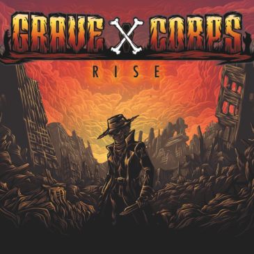 Dark western figure with graveyard and sunset background.