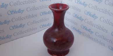 Elegant Miniature Maroon Vase. Circa 1900. 
