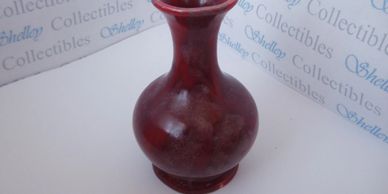 Elegant Miniature Maroon Vase. Circa 1900. 
