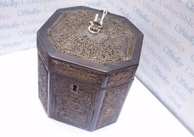 Rare Tea Caddy. Rolled-Paper Example. Circa 1780