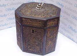 Rare Tea Caddy. Rolled-Paper Example. Circa 1780