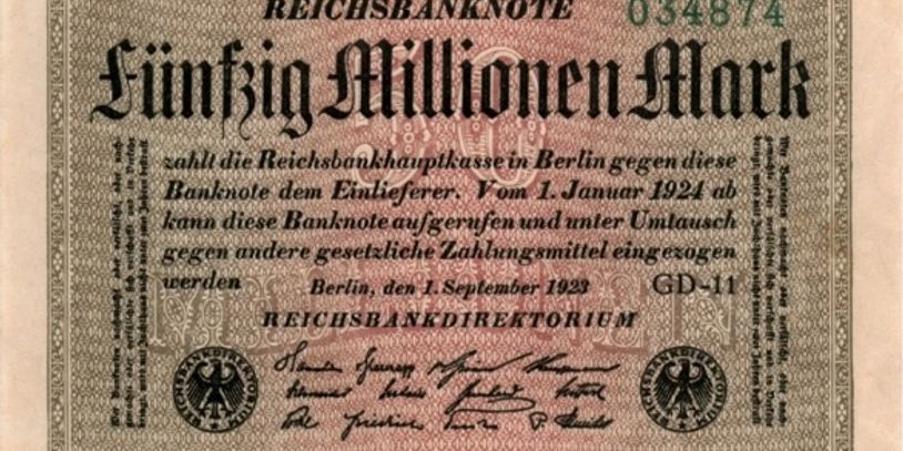 50 Million Deutsche Mark 1923.