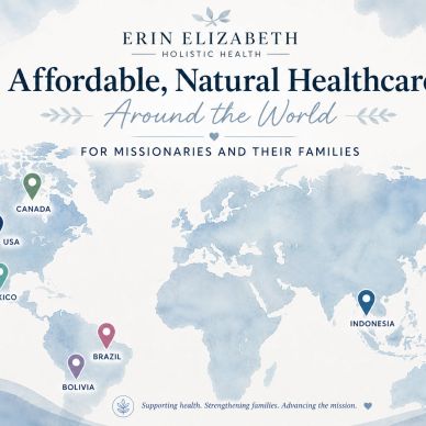 Map highlighting affordable natural healthcare for missionaries worldwide.