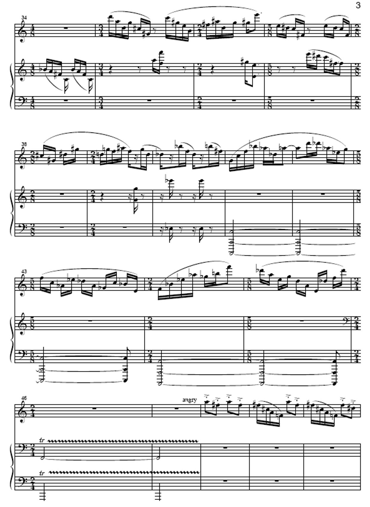 Sheet music with notes and musical expression marks.