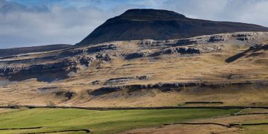 Group of walkers on a guided Yorkshire Three Peaks Challenge.