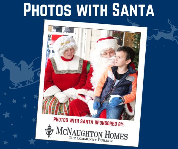 Santa and Mrs. Claus visiting Lower Paxton Christkindlmarkt