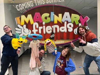 Imaginary Friends Puppet Theater performing at Christkindlmarkt